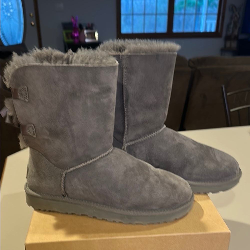 UGG Bailey Bow Gray Women's Boots